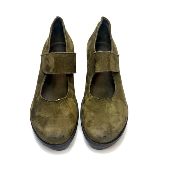 Arche Olive Green Suede Platform Mary Janes | 37 - Picture 2 of 10